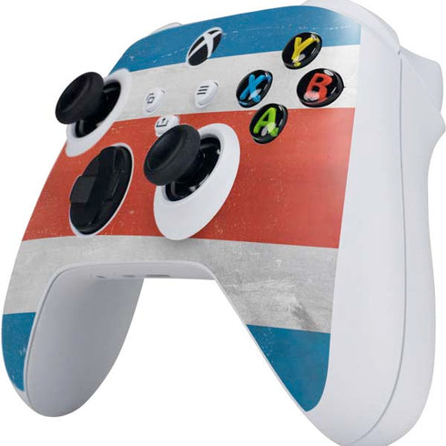 Costa Rican Flag Distressed Xbox Series S Controller Skin